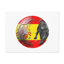 Spanish flag soccer ball Spain soccer gifts Postcards