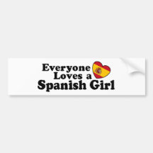 Spanish Girl Bumper Sticker