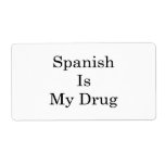 Spanish Is My Drug Personalized Shipping Labels
