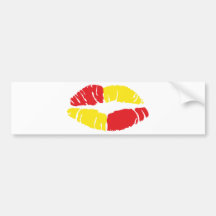 spanish kiss mouth bumper stickers