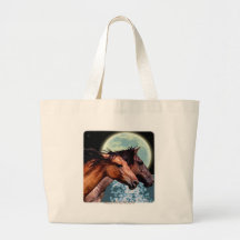 Spanish Mustangs & Moon Tote Bag