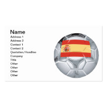 Spanish Soccer Ball Business Card Template