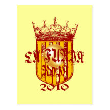Spanish soccer futbol kings - La Furia Roja 2010 Postcards