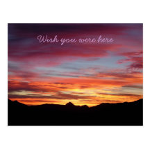 Spanish sunrise Wish you were here postcard