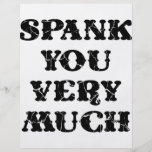 Spank You Very Much Full Color Flyer