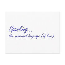 Spanking is the universal language of love