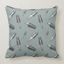 Spark Plug Throw Pillow