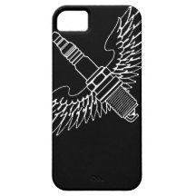 spark plug with wings cool fun engine car combusti iPhone 5 cover
