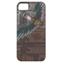 spark plug with wings cool fun engine car combusti iPhone 5 case