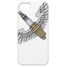 spark plug with wings cool fun engine car combusti iPhone 5 covers