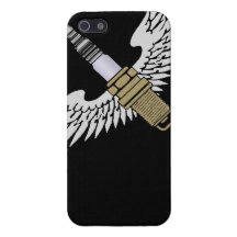 spark plug with wings cool fun engine car combusti iPhone 5 cover