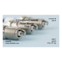spark plugs closeup business card templates