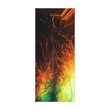 Sparking Fire Stretched Canvas Print