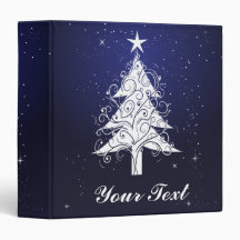 sparkle christmas tree vinyl binder