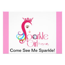 Sparkle Girl Pageant Invitations