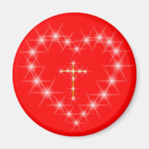 sparkle heart magnet