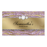 Sparkle Jewellery Business Card Zebra Gold Pink 2