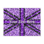 Sparkle Look UK Purple Black 'Your Text' postcard