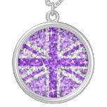 Sparkle Look Uk Purple necklace round