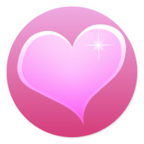 Sparkle Pink Heart Sticker