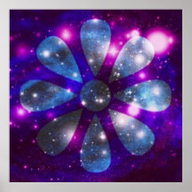 Sparkling Astral Flower Posters