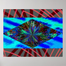 Sparkling Blue Star Print