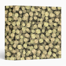 Sparkling Golden Polka Dots 3 Ring Binder