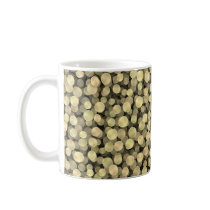 Sparkling Golden Polka Dots Coffee Mugs