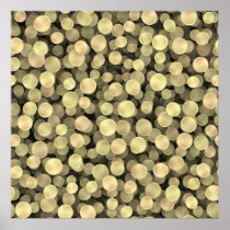 Sparkling Golden Polka Dots Poster