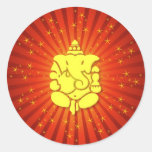 Sparkling Lord Ganesha Round Sticker