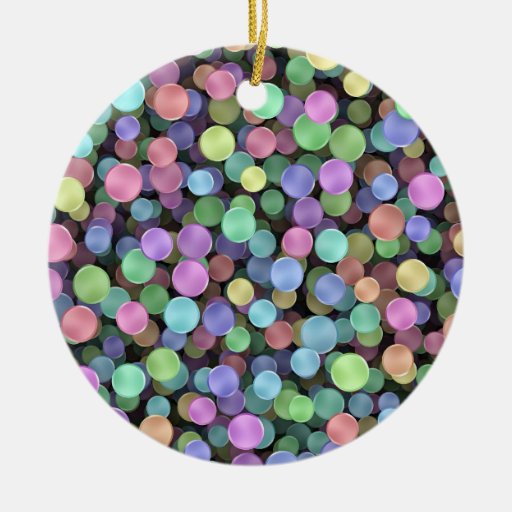 Sparkling Rainbow Polka Dots Ornaments