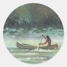 SPARKLING WATERS by SHARON SHARPE Round Sticker