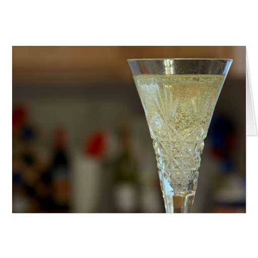 Sparkling White Wine Greeting Card
