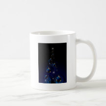 Sparkly Blue Christmas Tree Mug