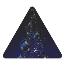 Sparkly Blue Christmas Tree Sticker