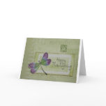 Sparkly Dragonfly Thanksgiving Card