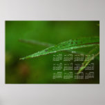 Sparkly Green Leaves; 2013 Calendar Print
