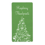 Sparkly Holiday Tree Baking Labels, Green
