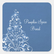 Sparkly Holiday Tree Baking Stickers, Blue
