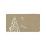 Sparkly Holiday Tree Gift Tags, Latte Address Labels