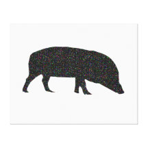 Sparkly Pig Canvas Print