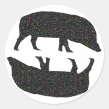 Sparkly Pigs Sticker