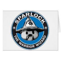 Sparlock the Warrior Wizard Greeting Cards