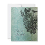 Sparrow and Rose Elegant Vintage Damask Personalized Invite