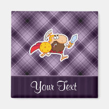 Spartan Gladiator; Purple Refrigerator Magnet