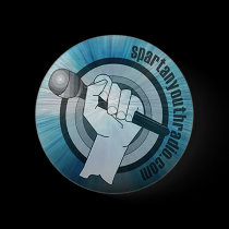 Spartan Youth Radio Starburst Button