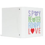Spay Neuter Adopt Love 2 3 Ring Binder
