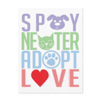 Spay Neuter Adopt Love 2 Post Cards