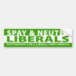 Spay & Neuter Liberals Bumper Stickers