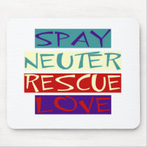 Spay Neuter Rescue Love Mouse Mats